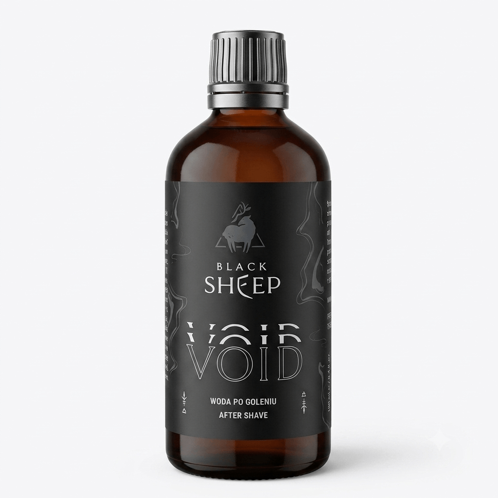 Rzemieślnicza woda po goleniu Black Sheep VOID 100ml – flakon z ciemnego szkła